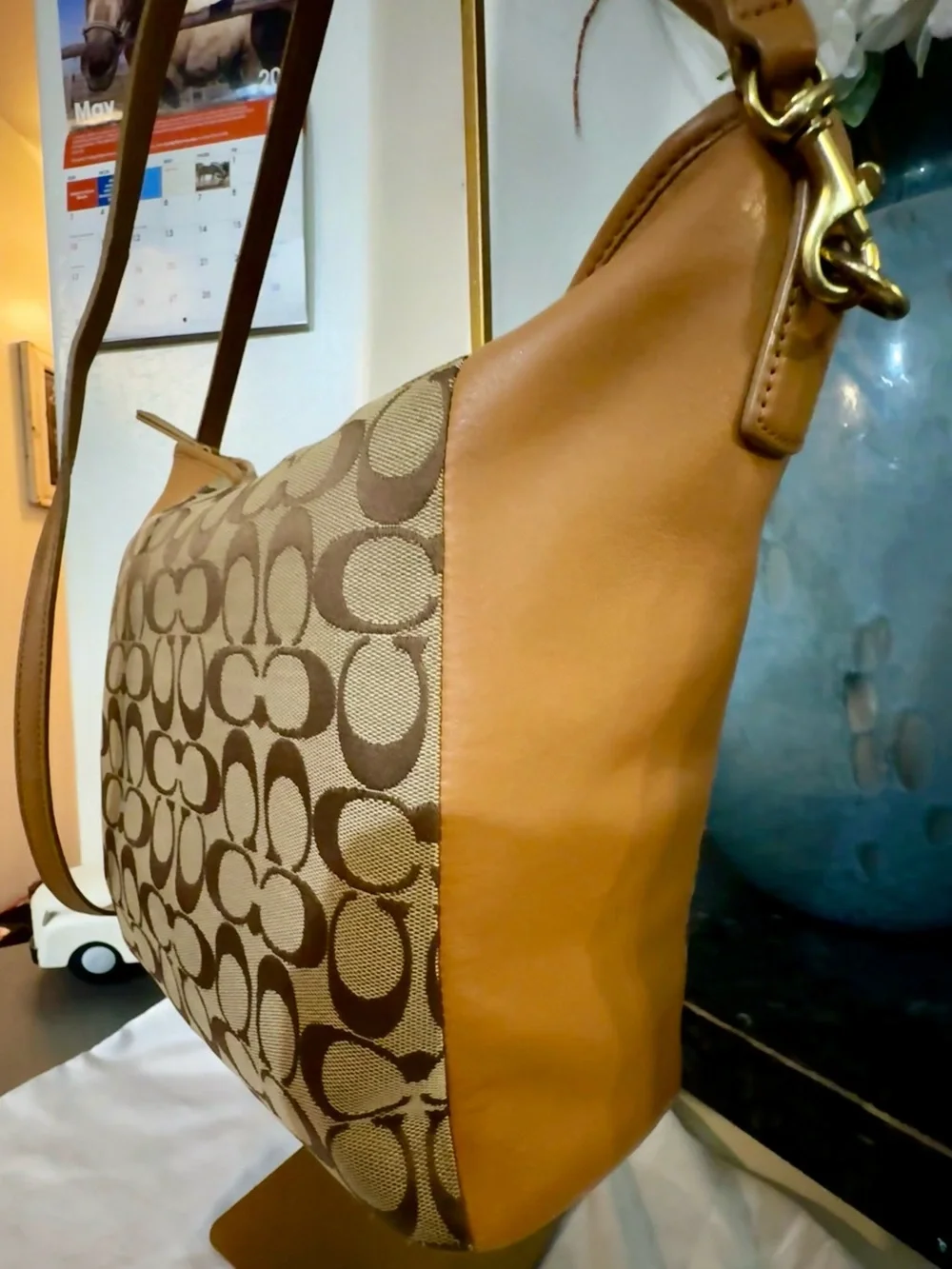 Coach Legacy Weekend Signature Shoulder Hobo Crossbody Bag (Style number 23702)